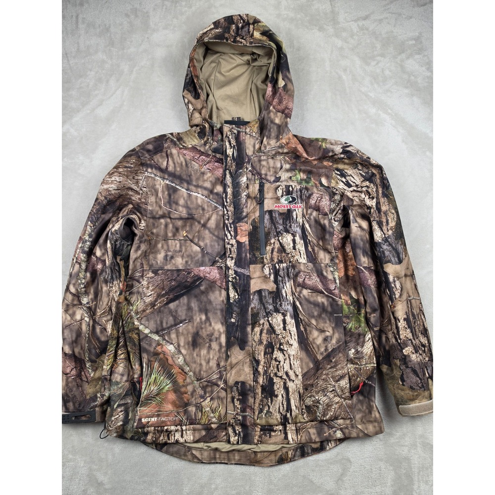 Mossy Oak Camo Hunting Jacket Mens M Camo Scent-Factor‎ Break Up Country